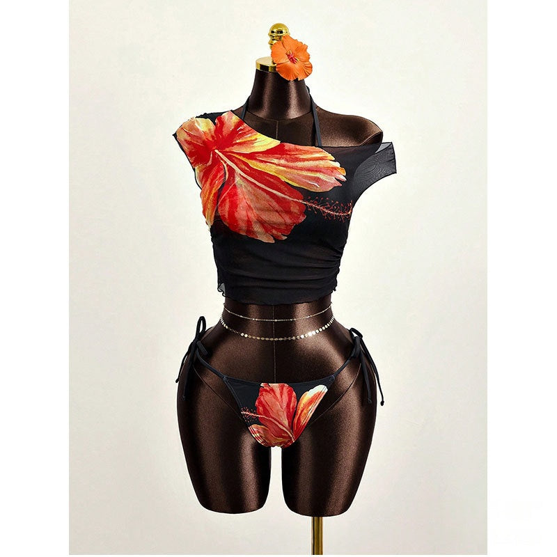 Bikini européen et américain Un ensemble de maillots de bain trois pièces