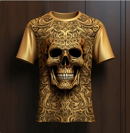 T-shirt imprimé 3D Hip Hop 3D pour homme