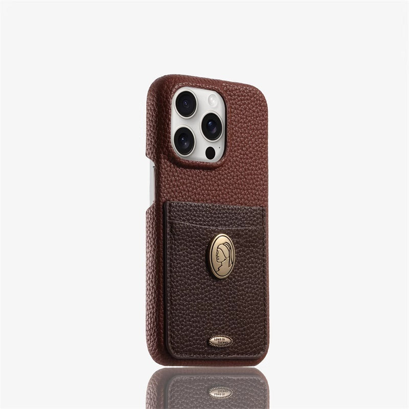 Deep Brown Bottom Phone Case avec Silicone Anti Drop Tout Inclus