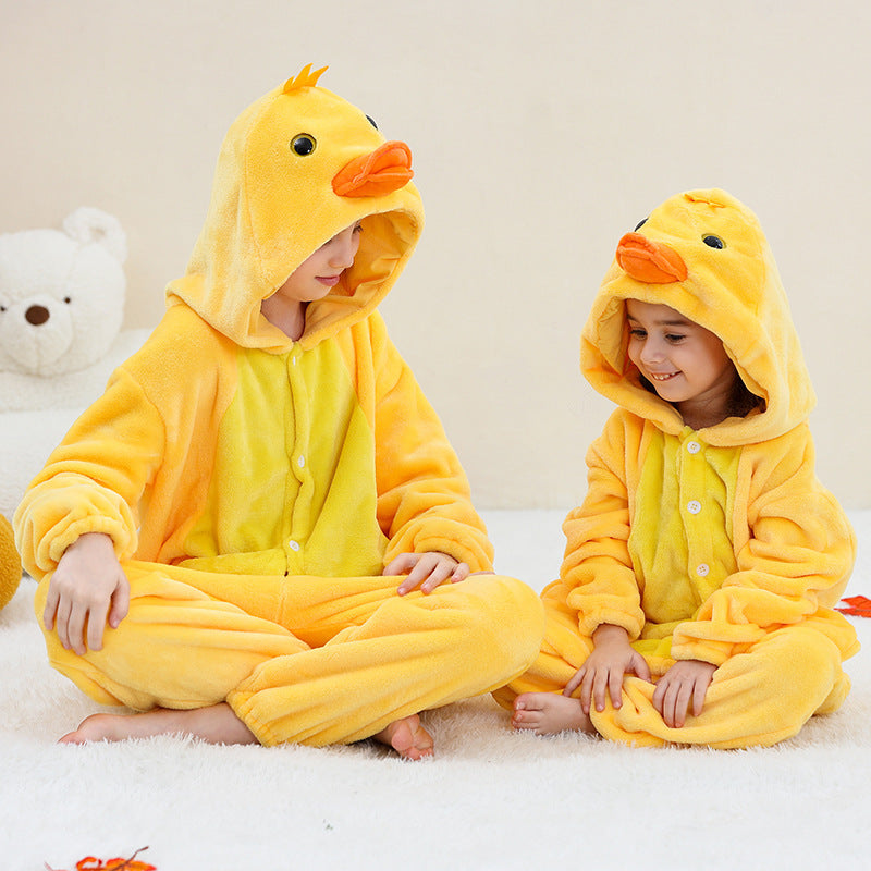 Cartoon animal onesies pour les enfants plus âgés costumes de performance Halloween