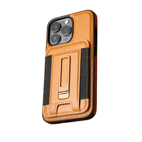 Boîtier en cuir pour téléphone portable résistant à la chute