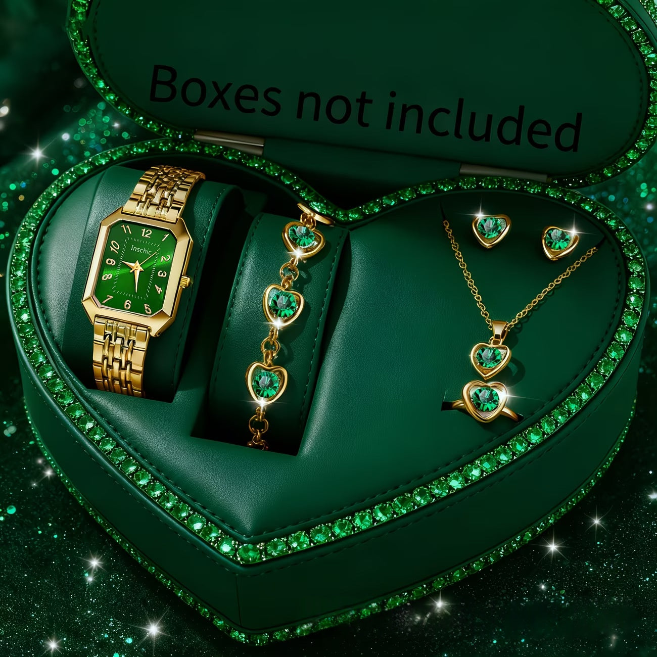 Ensemble de bijoux charitables pour femmes avec montre
