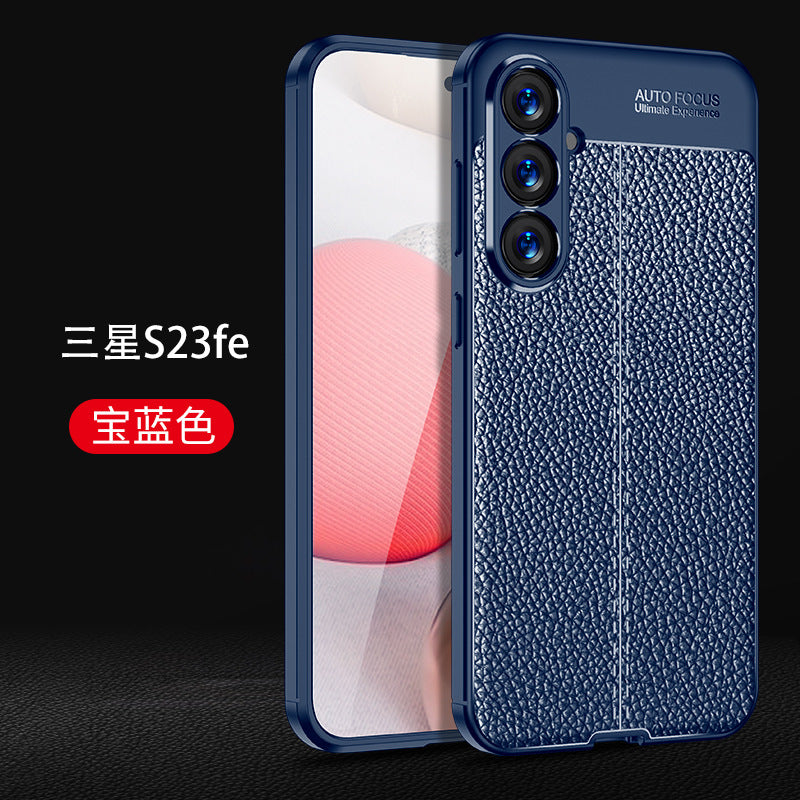 S24Ultra Telephone Case M34 Litchi Pattern A35 Anti-fall Shell Business S23FE Cas de protection