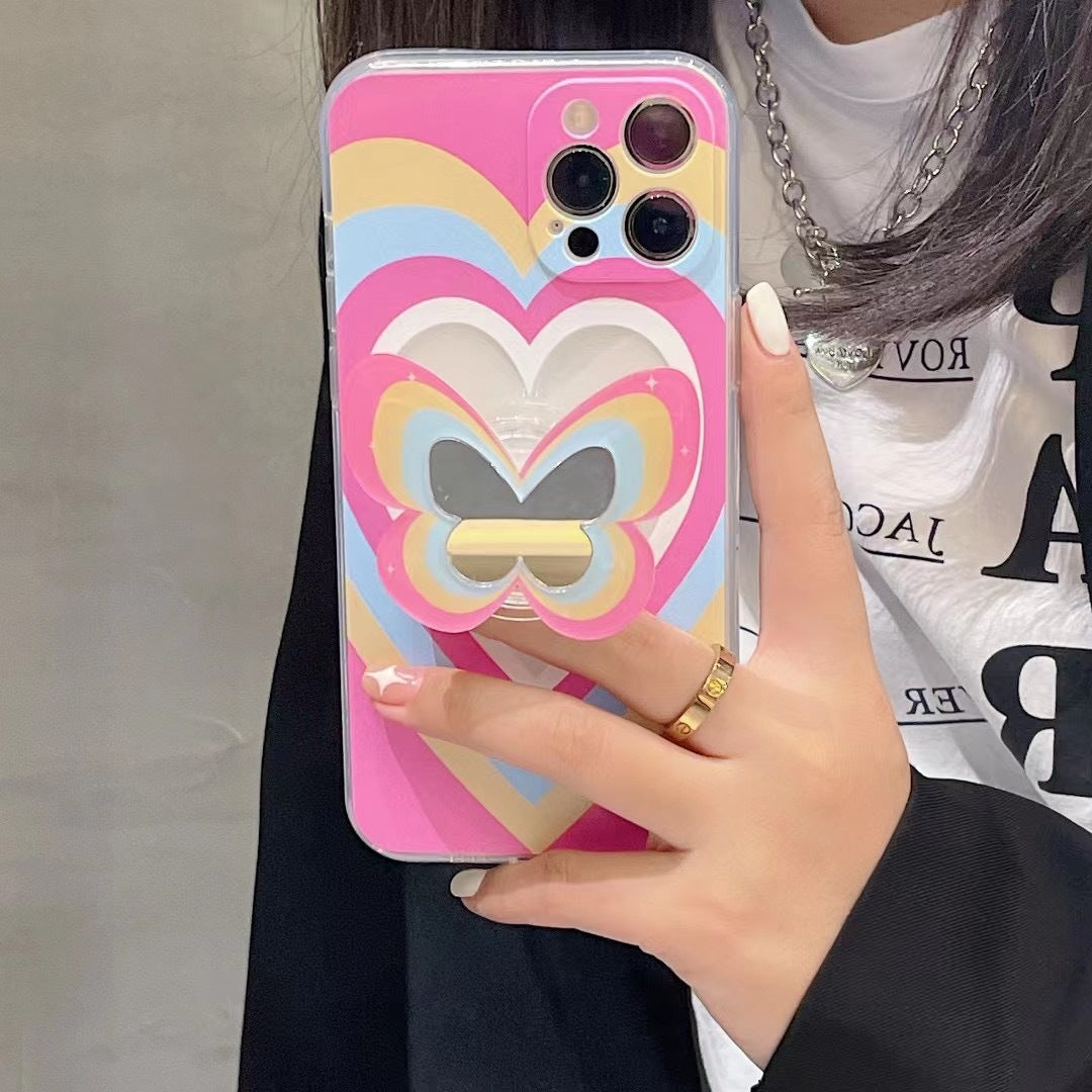 Couleur Butterfly Stand Silicone Phone Case