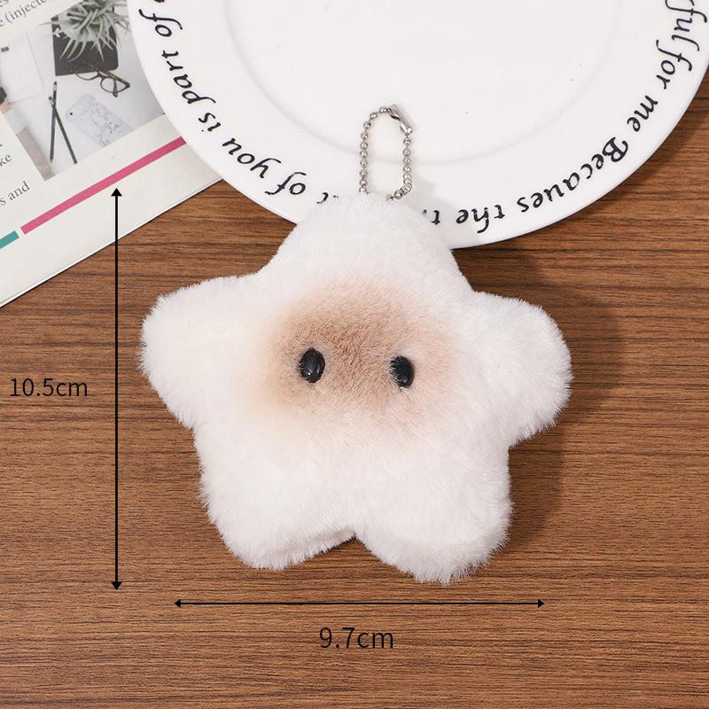 Cartoon Plush Cat-eye Star Squeaky Porte-clés Doll Pendentif