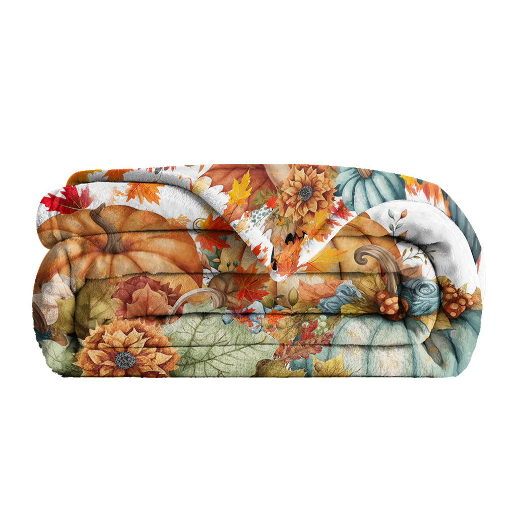 Couverture d'automne Couverture de citrouille Fleur imprimé Blankets Soft Flannel Lancer mignon Halloween Blank