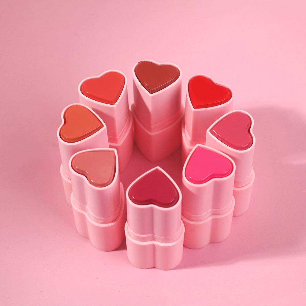 Heart-shaped matte lip crayon