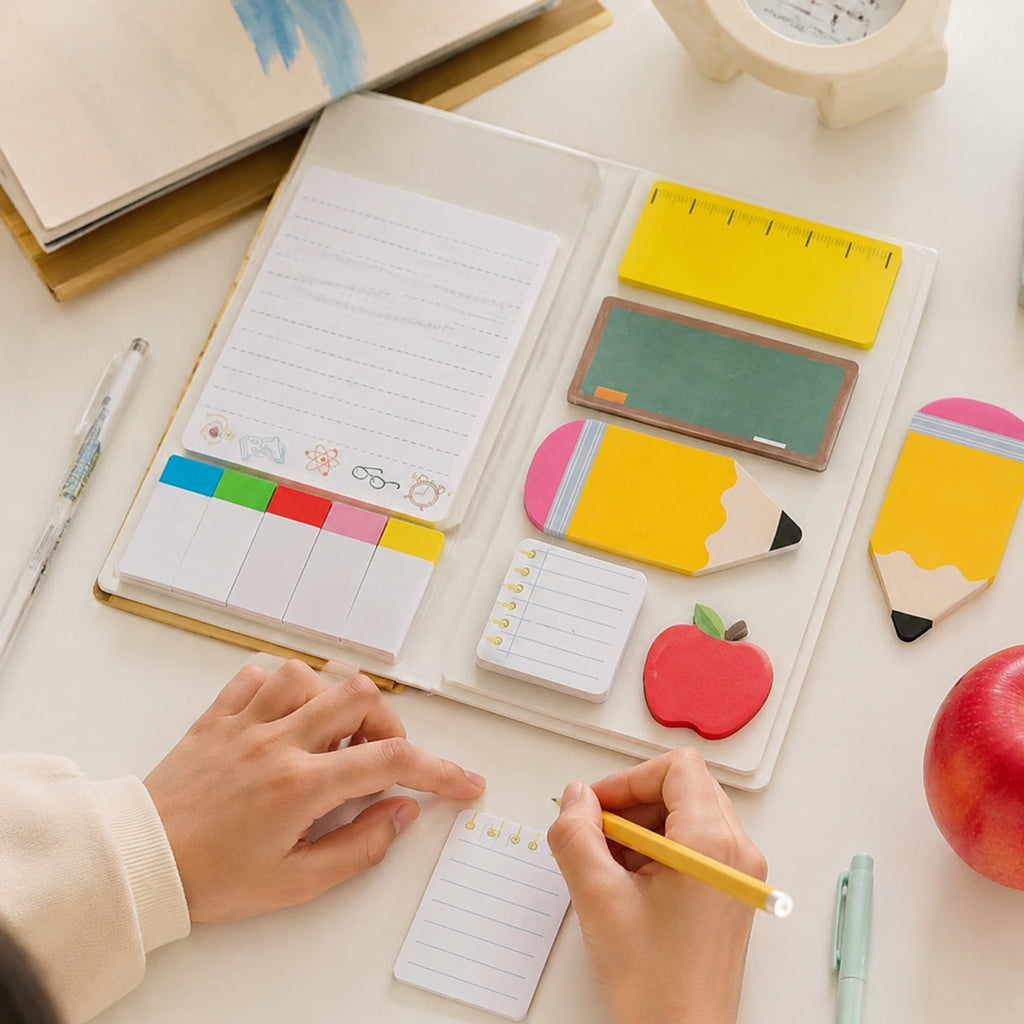 Post-it Note Set Cartoon Formed Sticky Notes pour les étudiants et l'étude de bureau Self-pickup onl