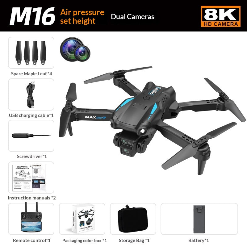 M16 Drone pour photographie aérienne 8K HD temps de vol extra-long