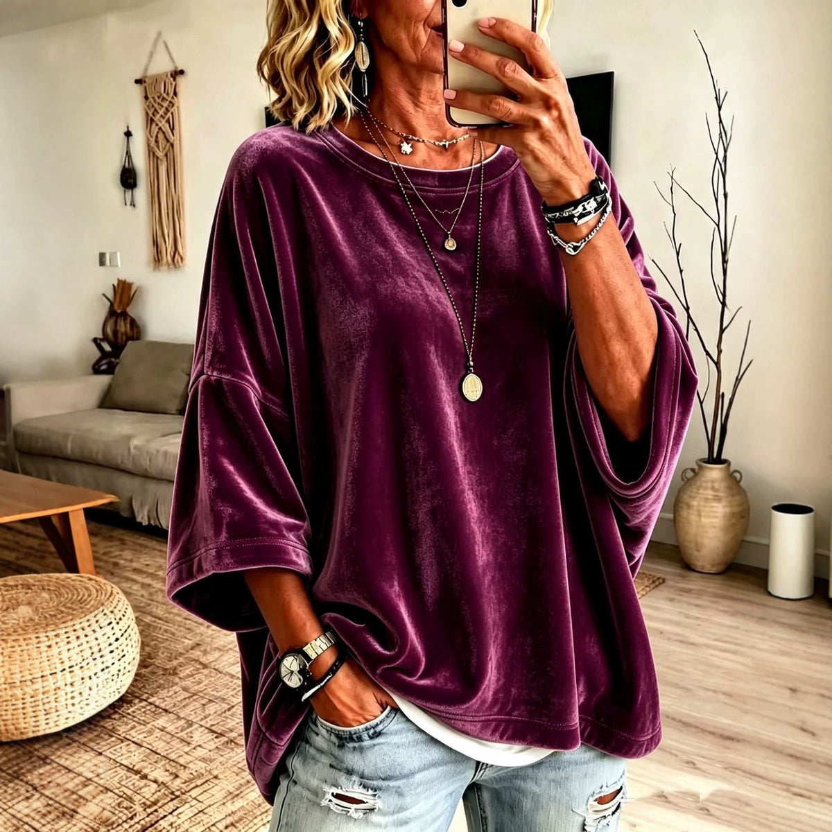 Femmes Col rond Haut