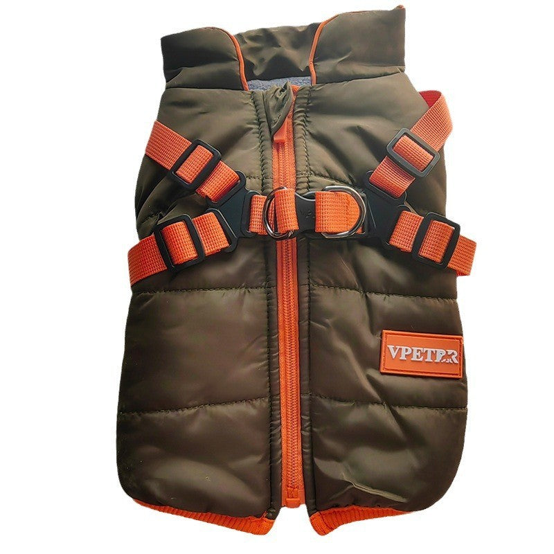 Animaux de compagnie Vêtements d'hiver Plus Velvet épais coton rembourré chien chaud hiver Veste à deux pattes Petit A
