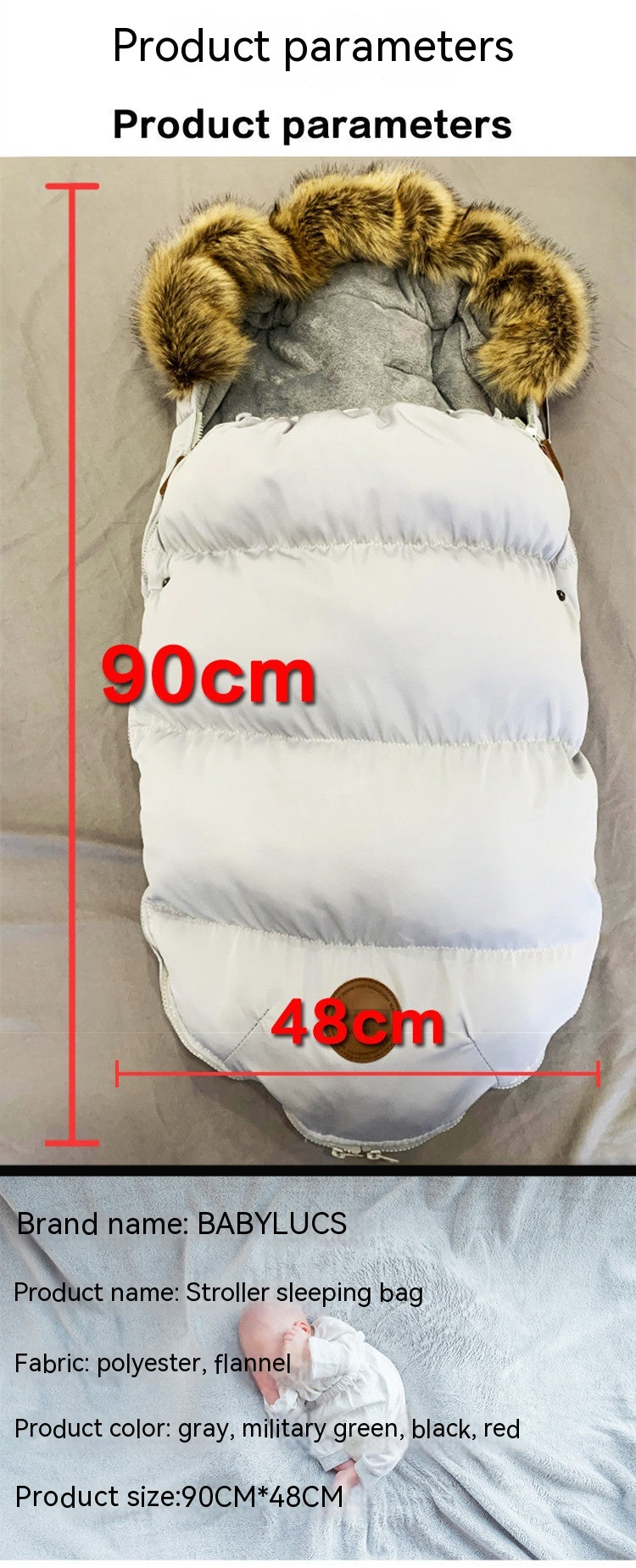 Poussette bébé Sac de couchage Accessoires Poussette