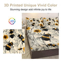 3PCS Botanical Floral Imprimé Lit Fitted Sheet Set