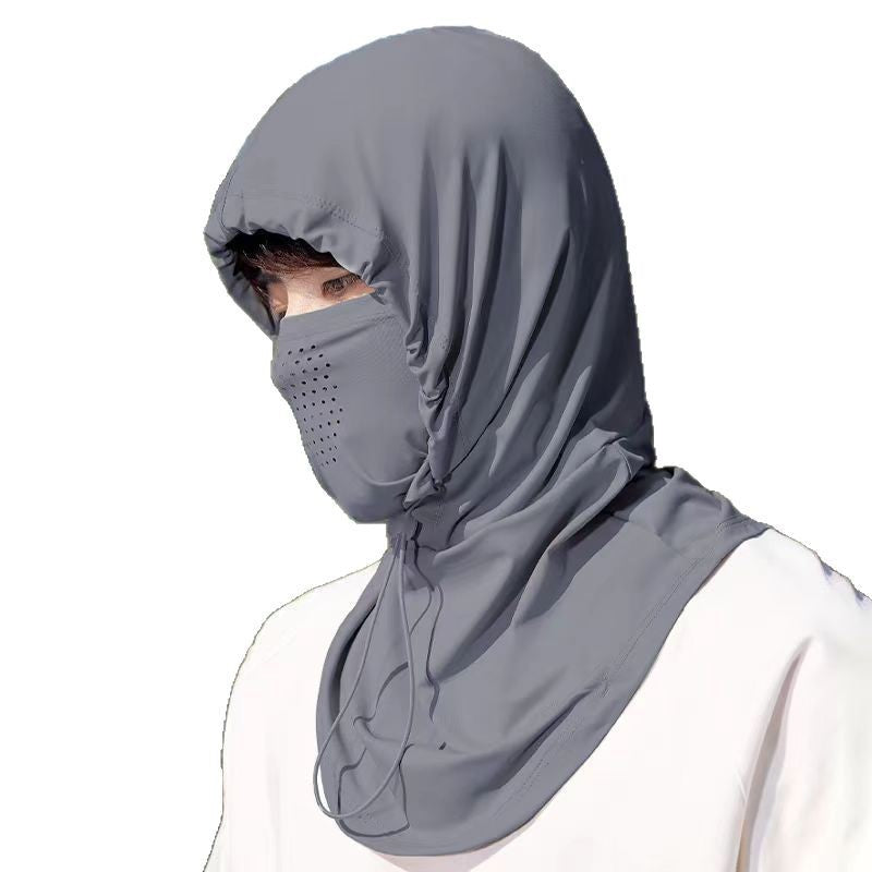 Masque de cou en écharpe de chapeau en soie de protection contre le soleil