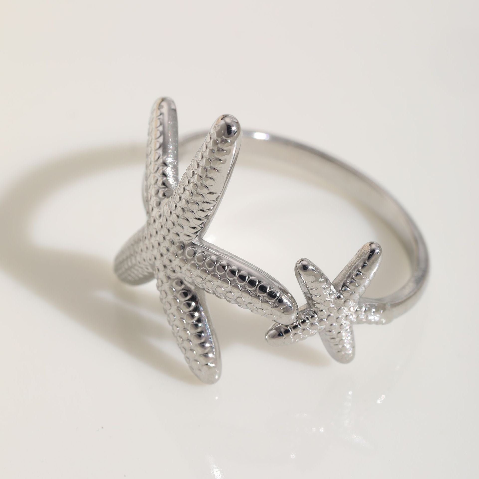 Anneau ouvert réglable en acier inoxydable Ocean Inspired