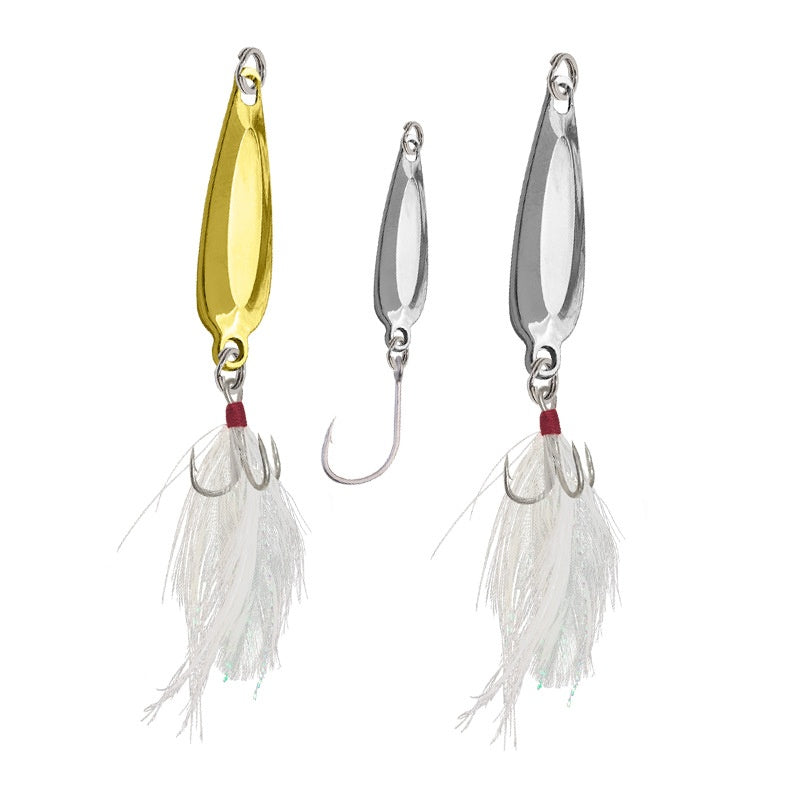 Alliage de zinc Lure Paillettes 25g35g5g avec crochet simple 7G avec plume