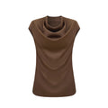 Ebay Commerce extérieur Élégant commuter satin col tortue manches courtes T-shirt élégant Slim-Fit