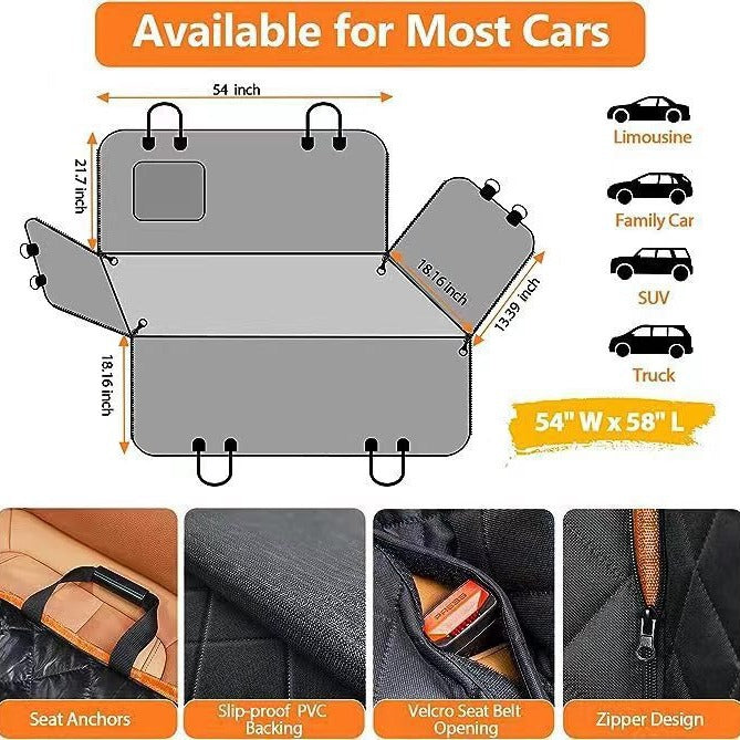 Siège arrière de voiture de tapis d'animal de compagnie Coussin eau et anti-bite résistant à la saleté
