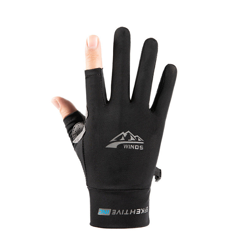 Gants de vélo de fitness à moitié doigt tactile écran respirant écran solaire Gants pour hommes et Wo