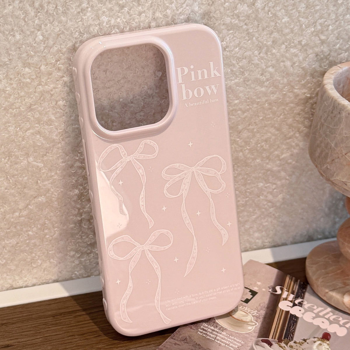 Sweet Ballet Bow Simple Versatile Silicone Phone Case