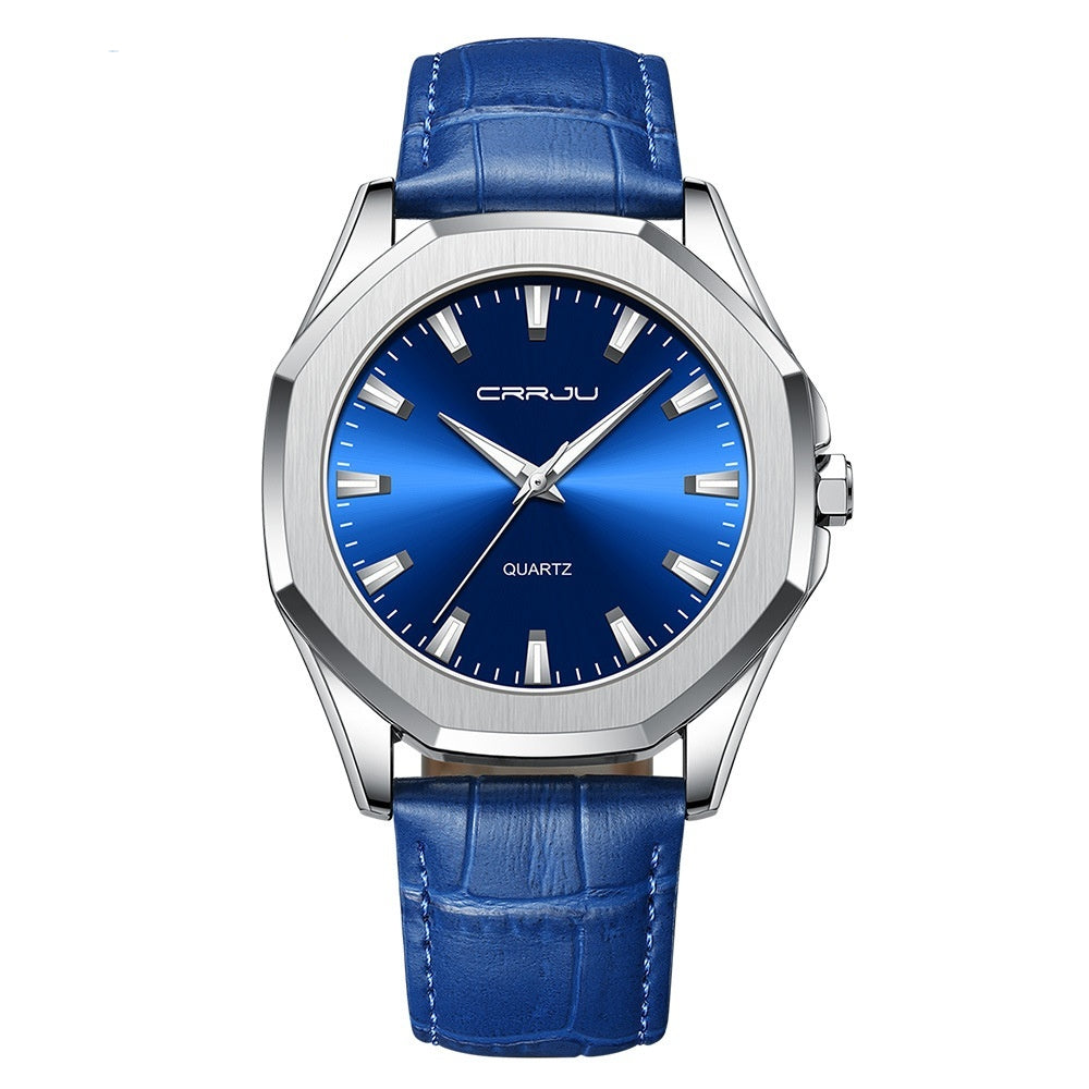 Montre à quartz ronde étanche simple