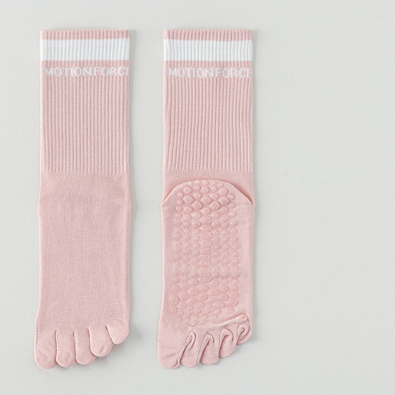 SpringSummer Chaussettes à cinq doigts pour le yoga et Pilates en couleurs vives pour les femmes