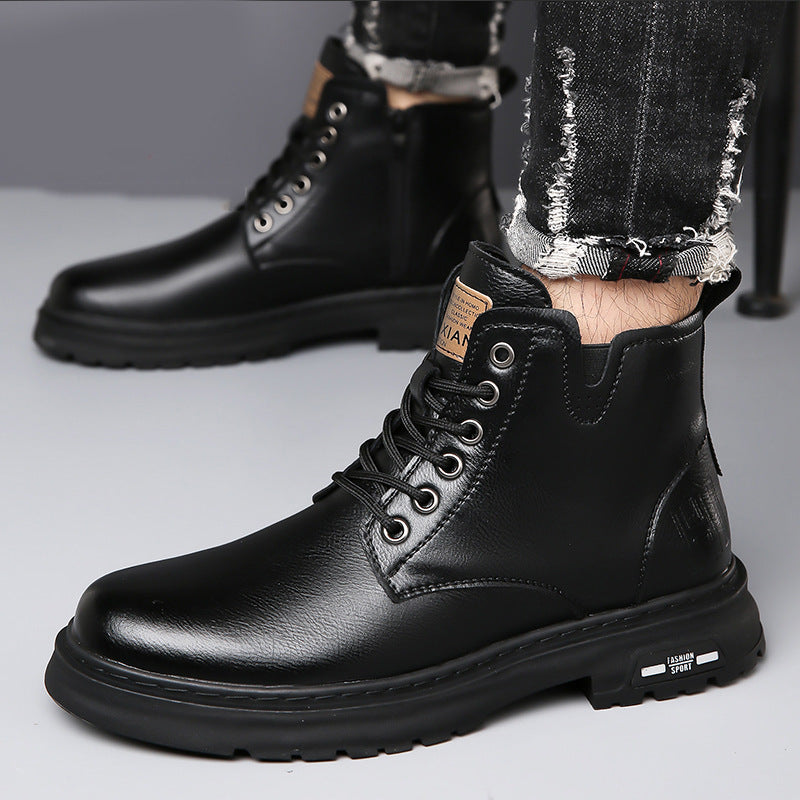 Bottes d'automne de style britannique avec des semelles épaisses