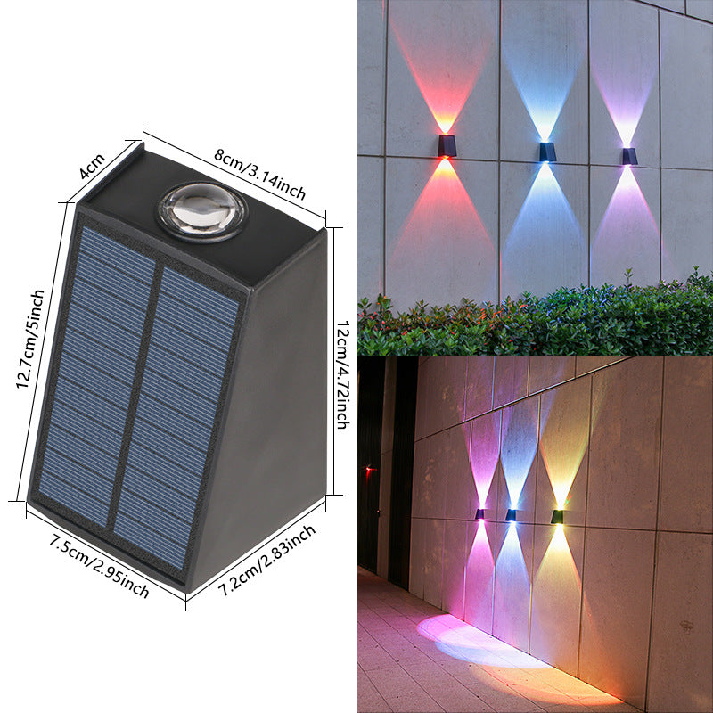 Lampe murale extérieure solaire Décoration de cour Atmosphère Lampe murale