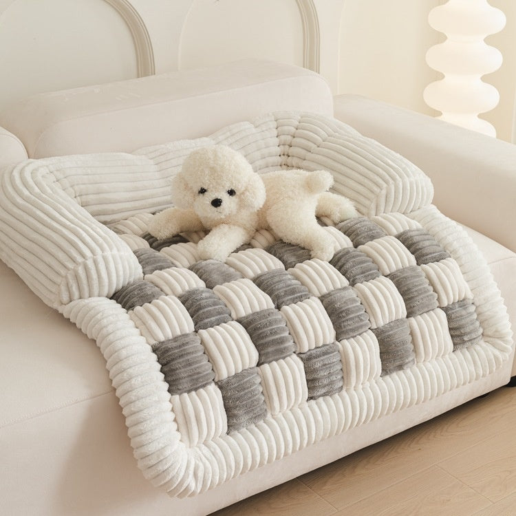 Chessboard animal Grille Kennel Pad Automne et Winter Warm Square