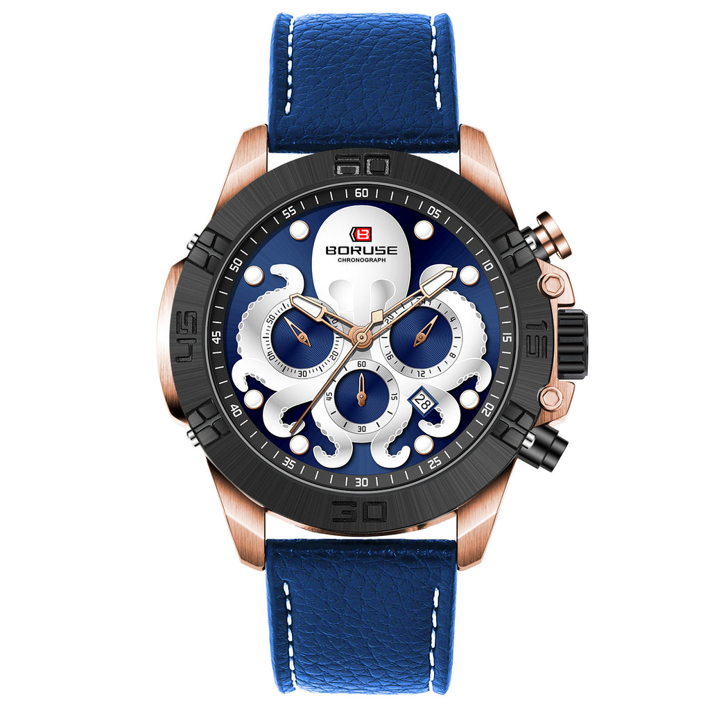Octopus Waterproof Luminous Quartz Watch for Men