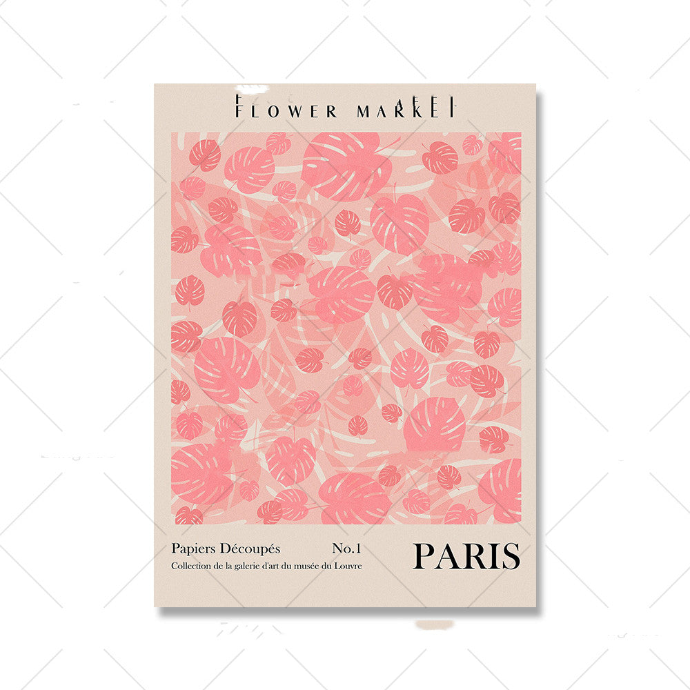 Floral Vintage Poster Canvas Imprimer Mural