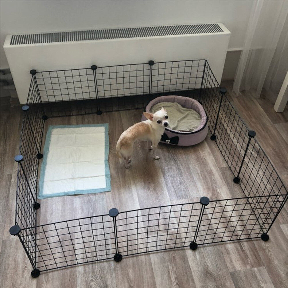 12 Panneaux Pet Dog Playpen Puppy Rabbits Jouer Pen fil métallique Run Cage Crate Fence