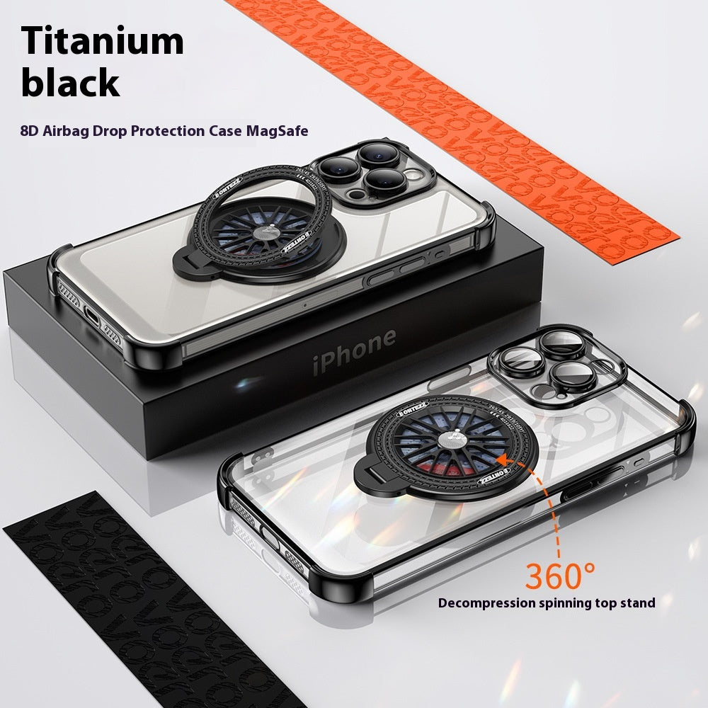 Simple and elegant Gyro phone case on magnetic stand