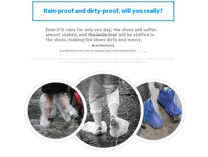 Couverture de bottes de pluie en silicone épaississante et résistante à l'usure