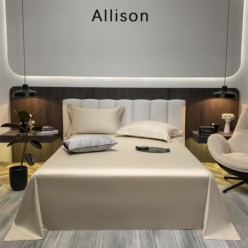 Feuille de lit en coton pur coton monocolore