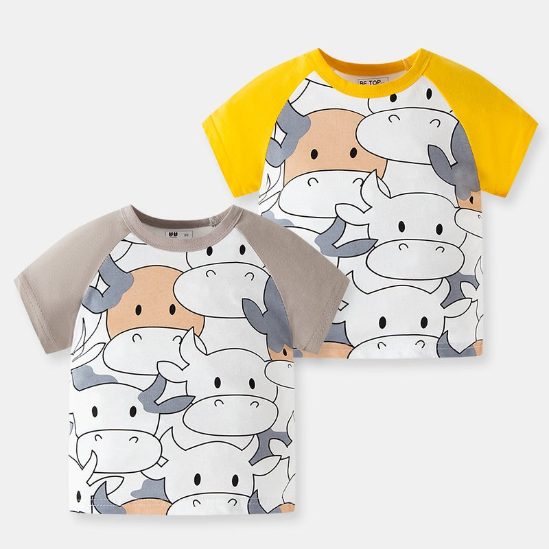 Pure Cotton Full Imprimé Cow Baby Summer