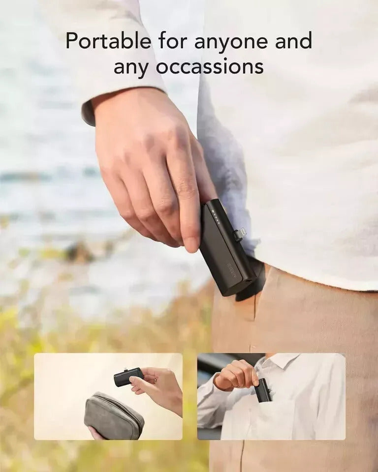 10o00mAh Mini Pocket Capsule Power Bank Chargeur portable rapide 20W pour IPhone & Andr