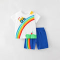 Style européen et américain Rainbow manches courtes d'été pour homme