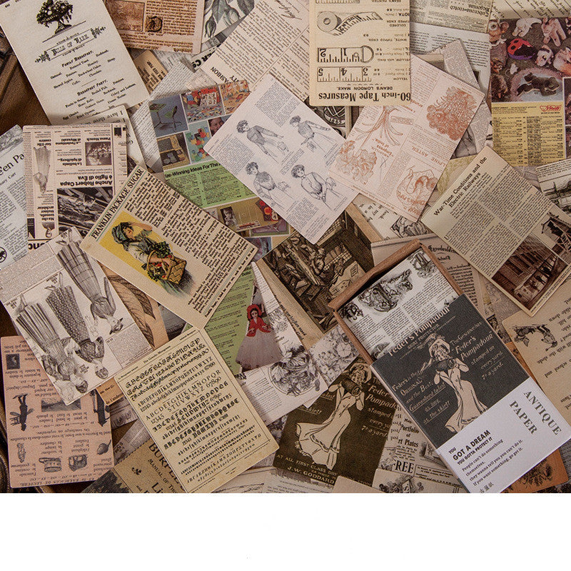 100 pièces de rétro petit livre de notes double face Mini compte de carte