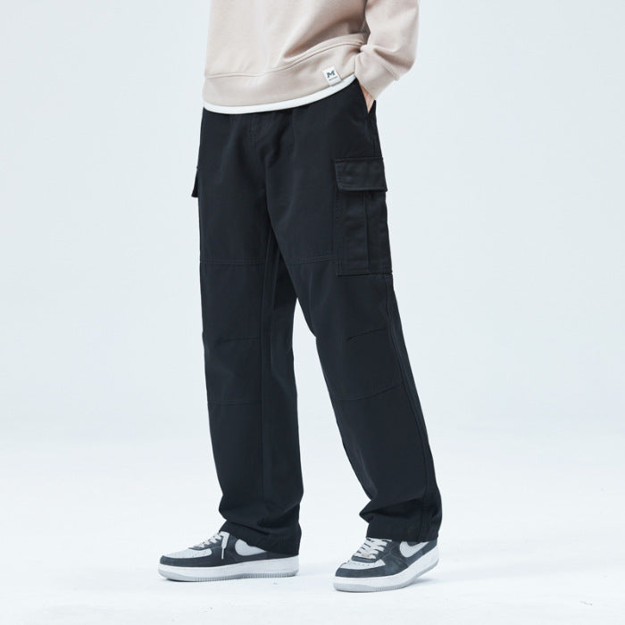 Hommes Relaxed-fit Straight-leg Pantalons Casual