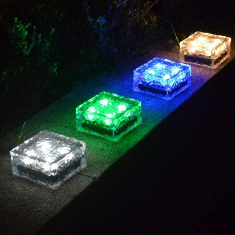 Lampe extérieure de cour de brique de glace solaire