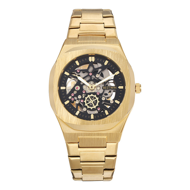 Fashion Alliage Montres Hommes BESTWIN Fermoir papillon creux