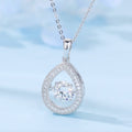 S925 Argent Sterling 1ct D Couleur VVS1 Moissanite Teardrop Collier 45cm Platine plaqué Pa