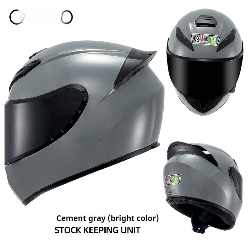Hiver Personnalité Casque de moto Quatre saisons Knight Bluetooth Locomotive Plein visage