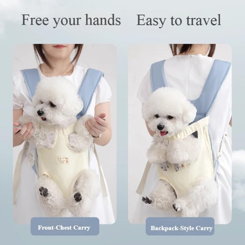 Porte-chien respirant Sac à dos Harnais de poitrine réglable pour petits animaux Portable Outdoor C