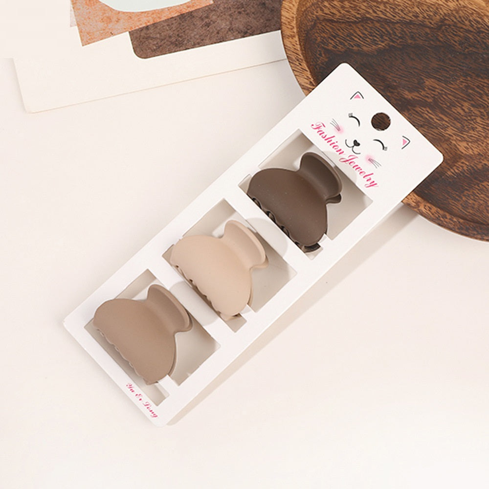 Coffee Color Série Trois-pièces Ensemble Barrettes Updo Hair Accessoires