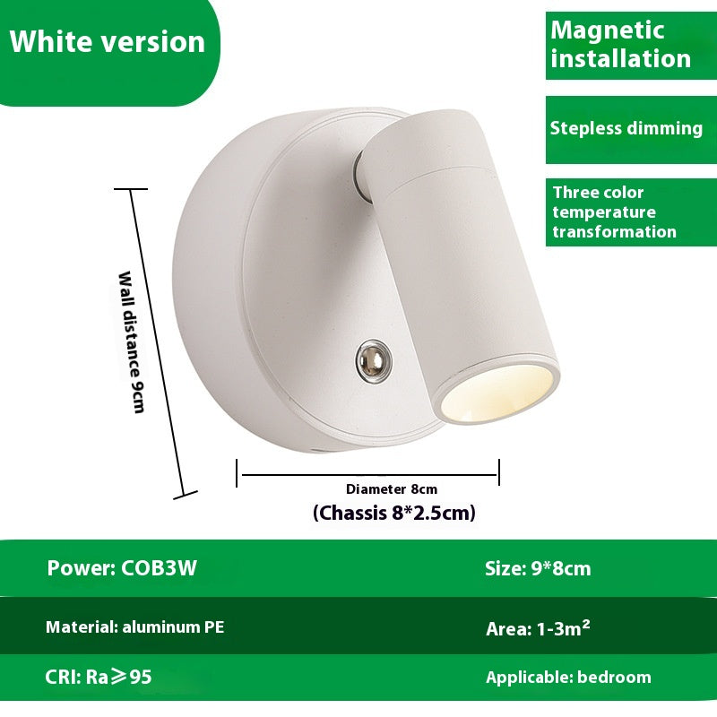 Wi-Fi gratuit sans punch côté lampe murale rechargeable