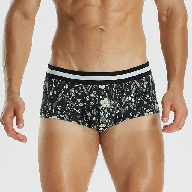 Boxer homme couleur coton U convex faible taille Boxer slip