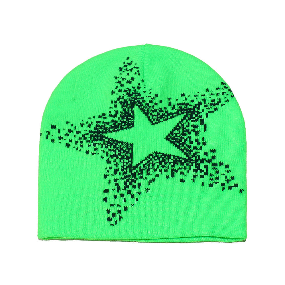 American Street Y2K Star Woolen Hat pour l'automne Et l'hiver