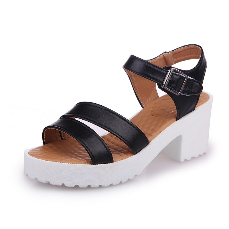 Femmes Casual Fashionable Versatile Sandales à talons hauts